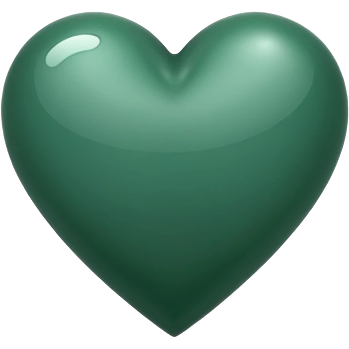 Quiero un corazón color verde pino emoji