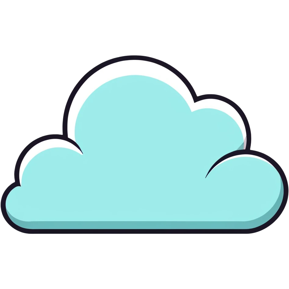 Fluffy cloud emoji