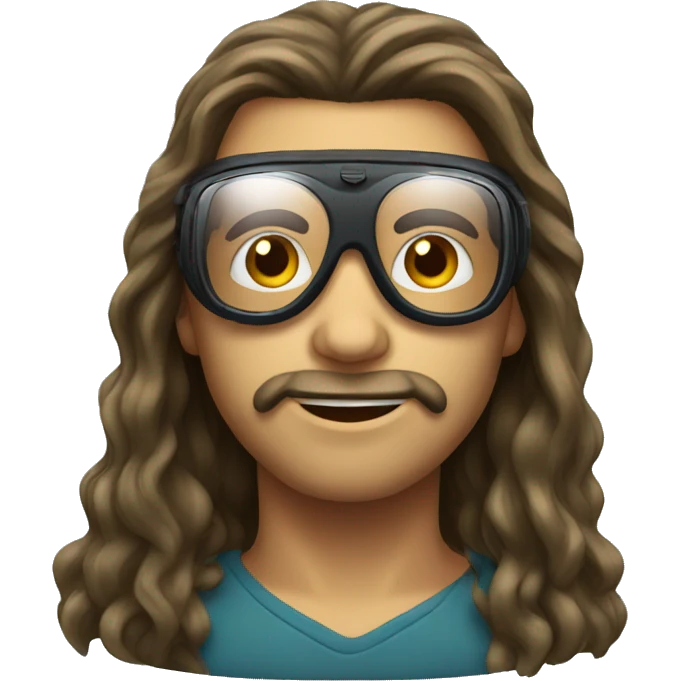 Long hair and goggles  emoji