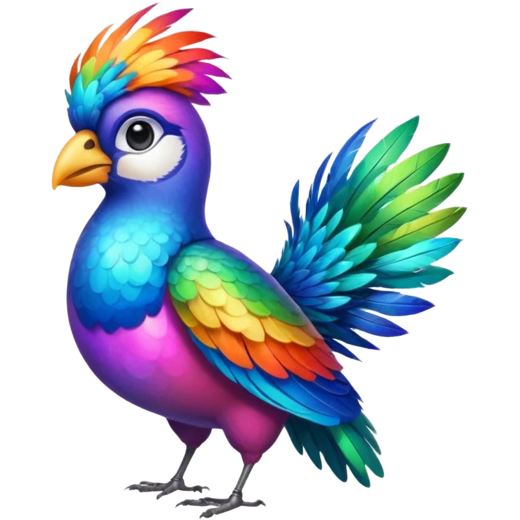 Bird with big balls emoji