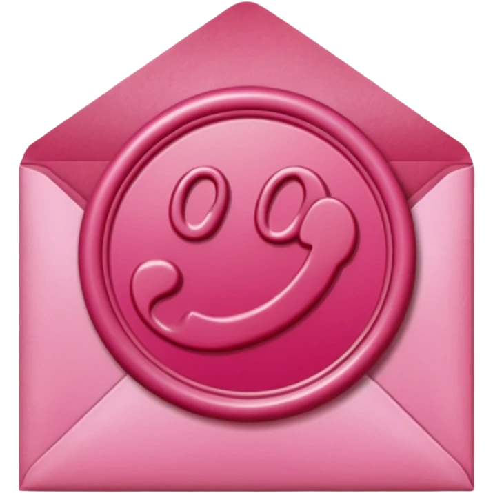 pink wax seal envelope emoji