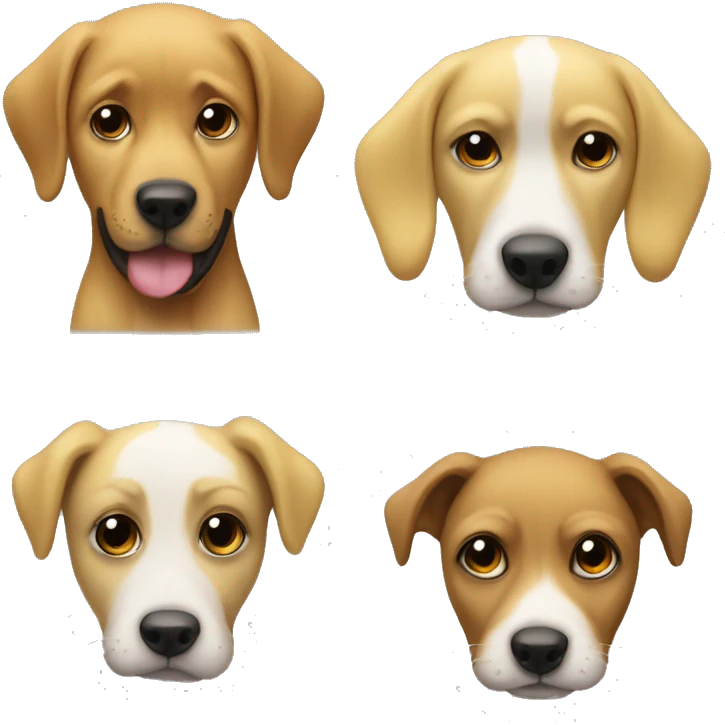 make an emoji with a dog and banana being sad about selective breeding with puppy faces emoji
