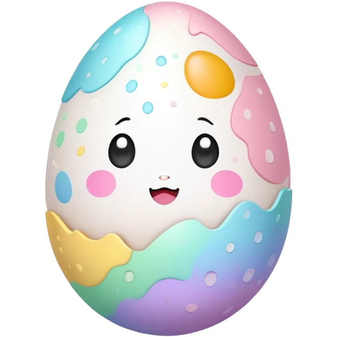 easter rainbow kawaii egg emoji
