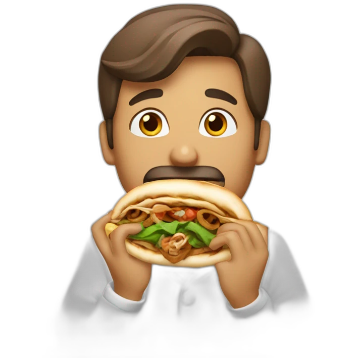 Cypriot eating gyros emoji