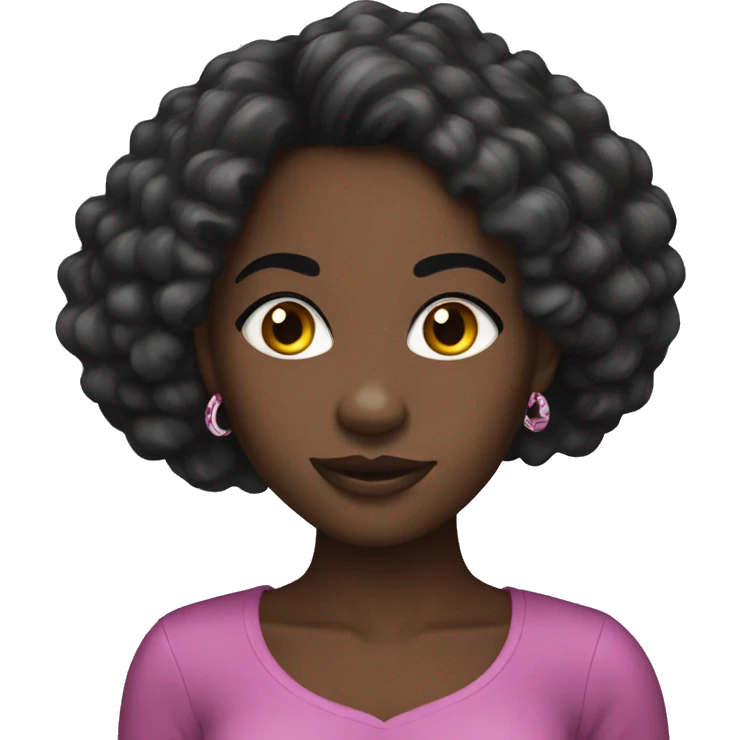 Coquette black girl emoji