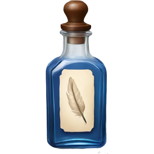 quill pen and ink bottle emoji