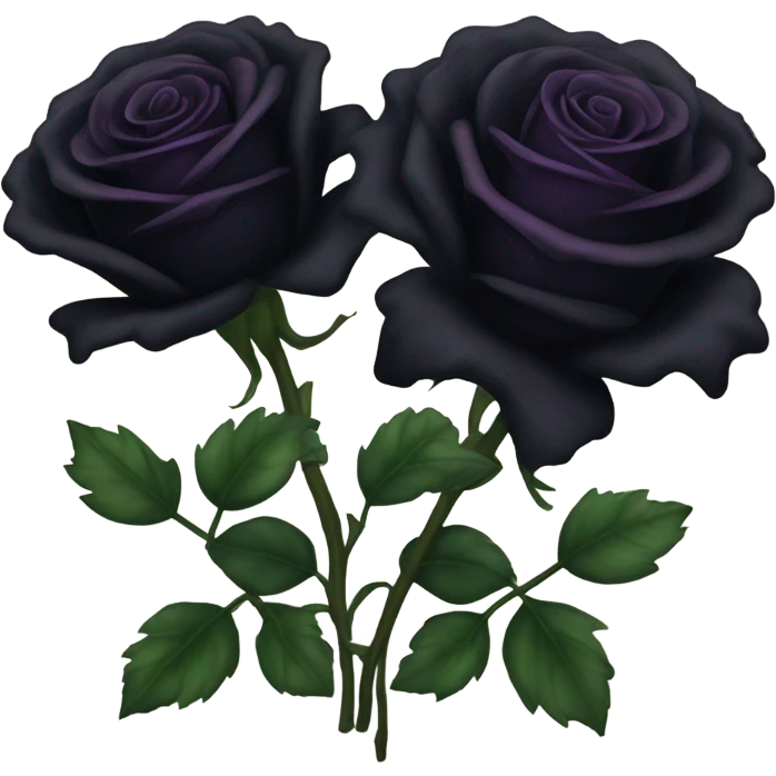 Black roses bouqet emoji