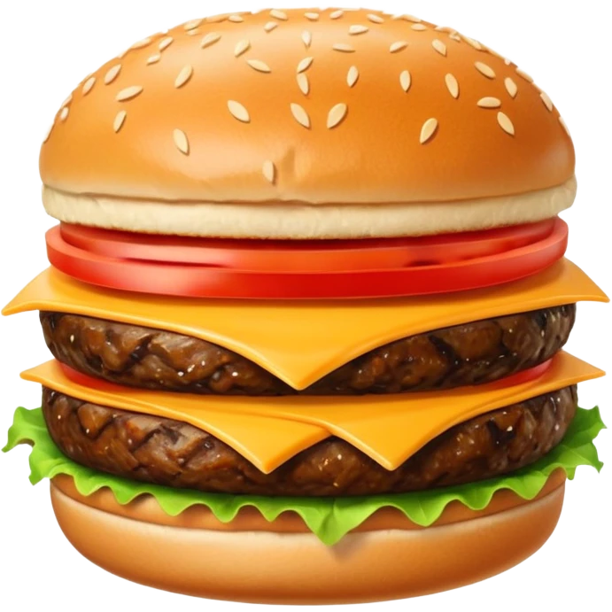 Cheese and tomato and vegetables Burger emoji