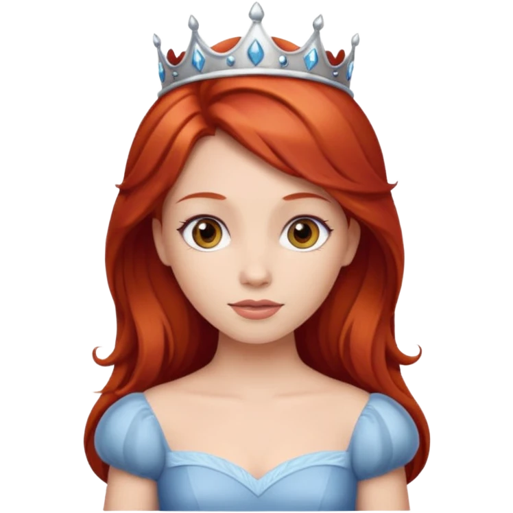 Princess iPhone emoji but red haired emoji