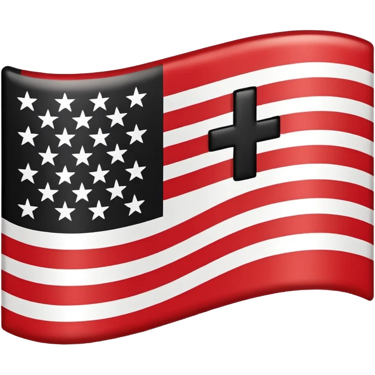 United States flag with a swastika symbol replacing the stars  emoji
