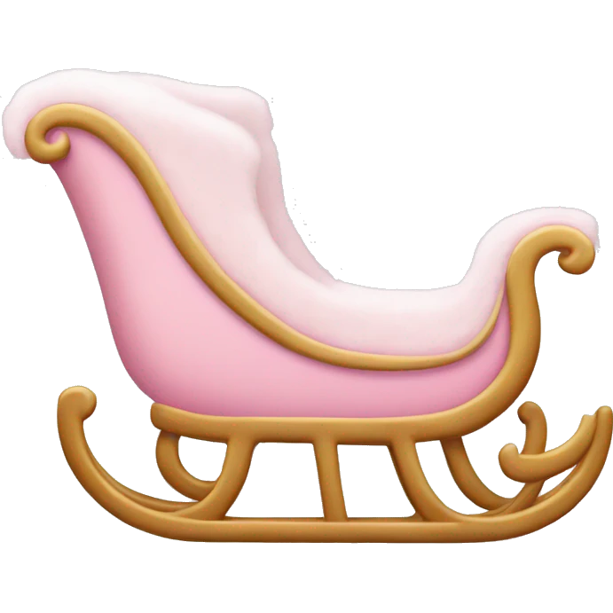 Light pink sleigh emoji