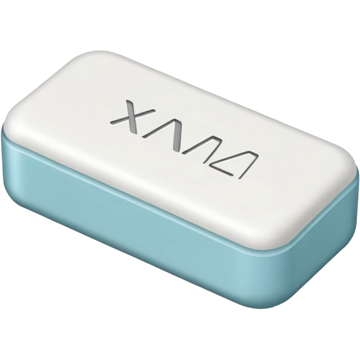 white rectangular xanax pill emoji
