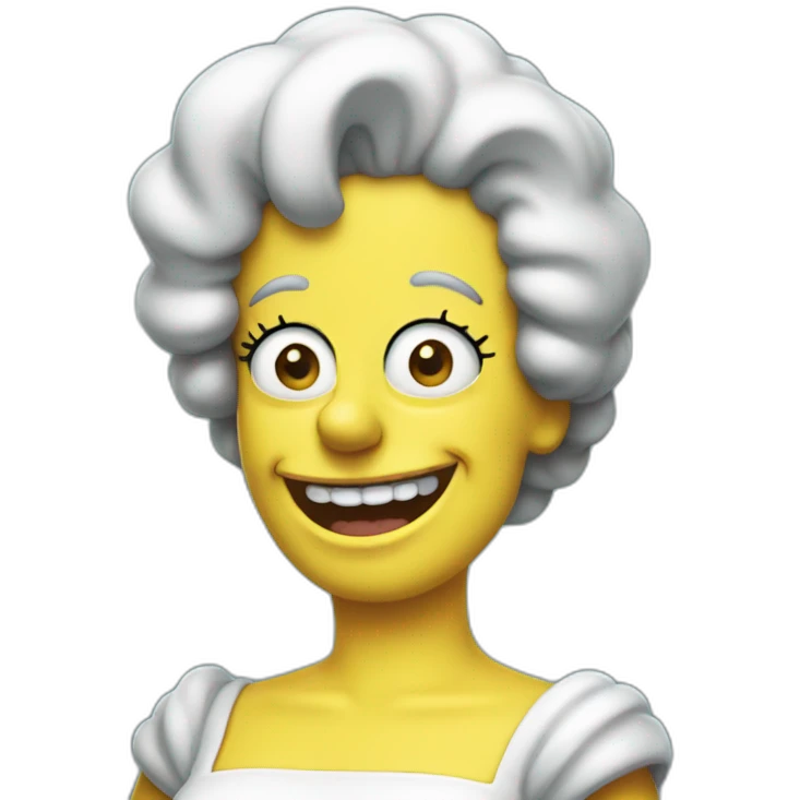 marge simpsons smiling emoji