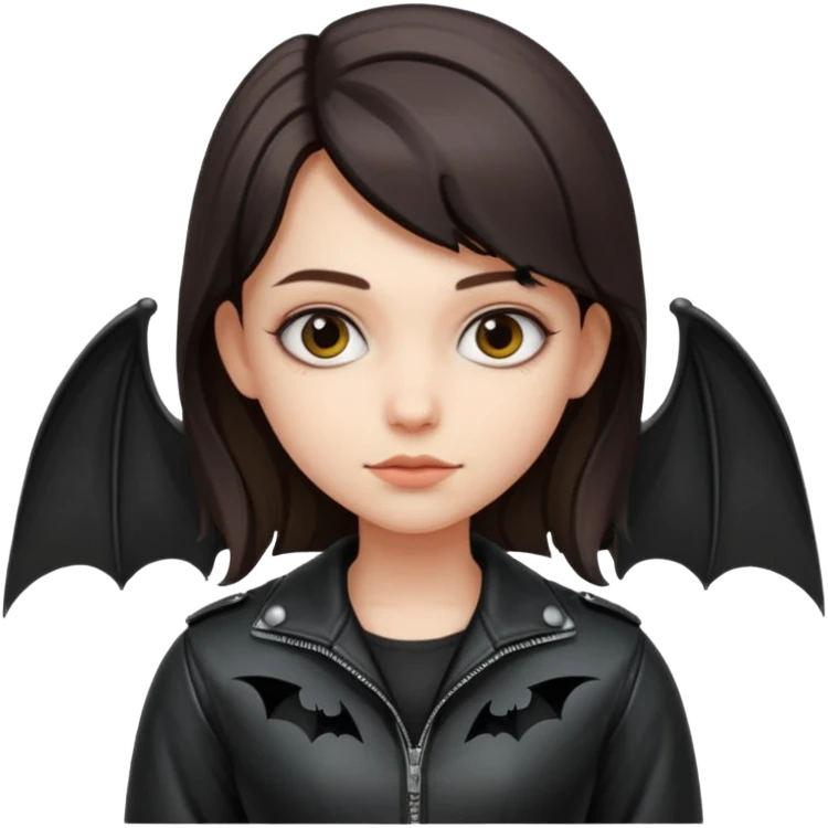 Bat Wings Jacket on a girl  emoji