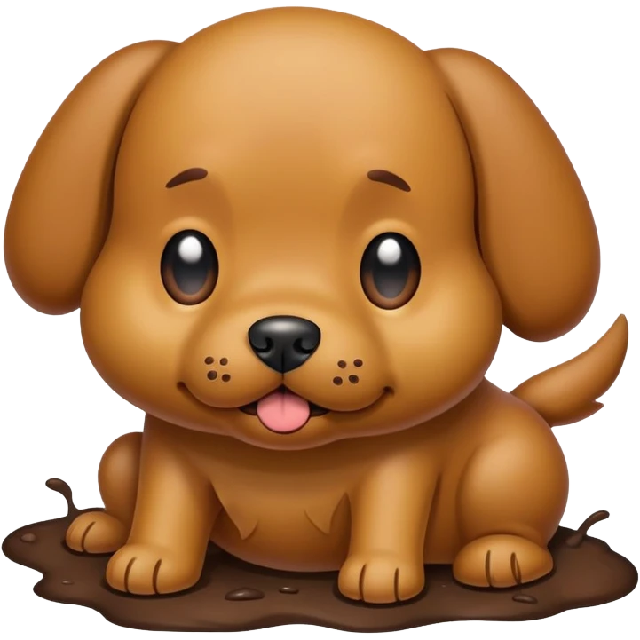 Dog pooping emoji