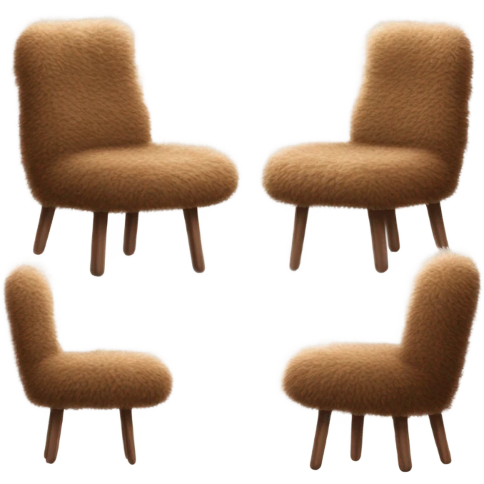 chair w the hair of a bear emoji