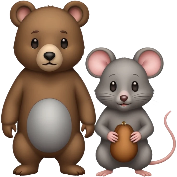 bear and mouse sepearate emoji