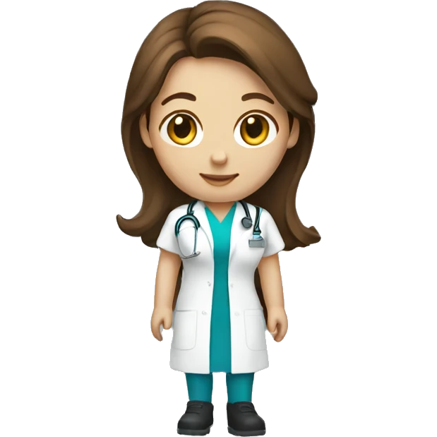 brown hair nurse emoji