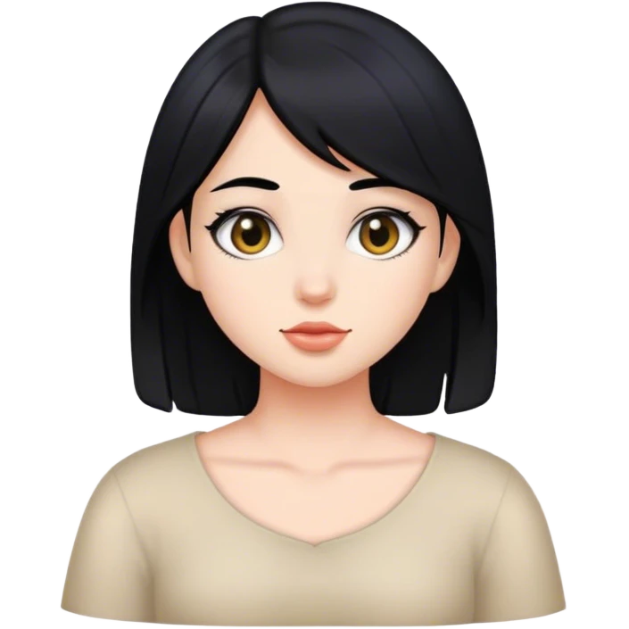 girl with black hair  emoji
