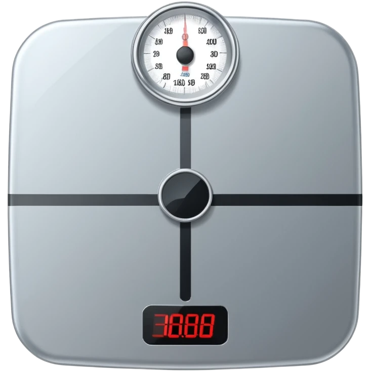 Digital weight scale with 0:00 on it emoji