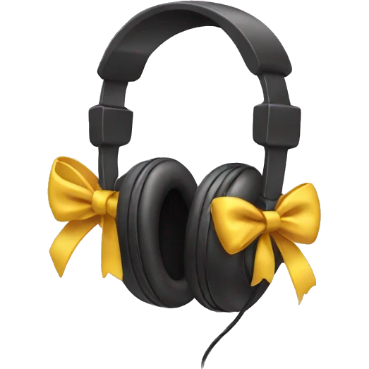 Headphones with bows emoji