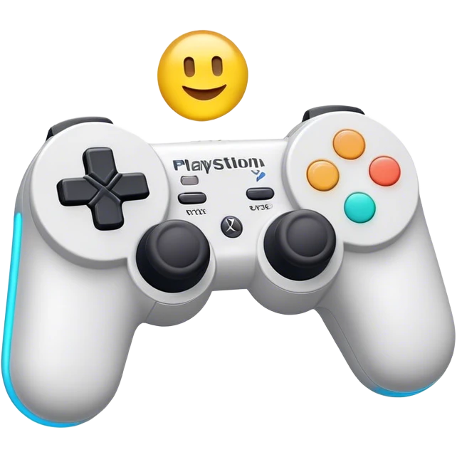 Clash of Clans aesthetic: Cinematic Playful PlayStation Move Controllers Portrait Emoji, rendered in a 3D vector-style similar to standard emojis with minimal shading and bold, simplified shapes. A compact, distinct form with signature details, softly glowing with a cutting-edge console technology charm. Simplified yet unmistakably iconic, highly detailed and consistent, glowing with a soft radiance and high shine. Stylized with a touch of technological advancement and a soft glowing outline, capturing the essence of a beloved gaming relic with a friendly, playful manner! emoji