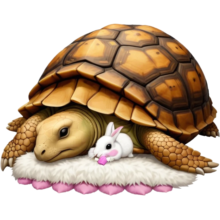Tortu qui dort et lapin qui mange emoji