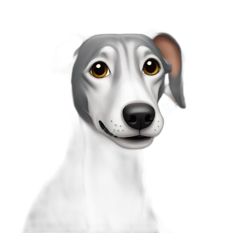 Greyhound near fence emoji