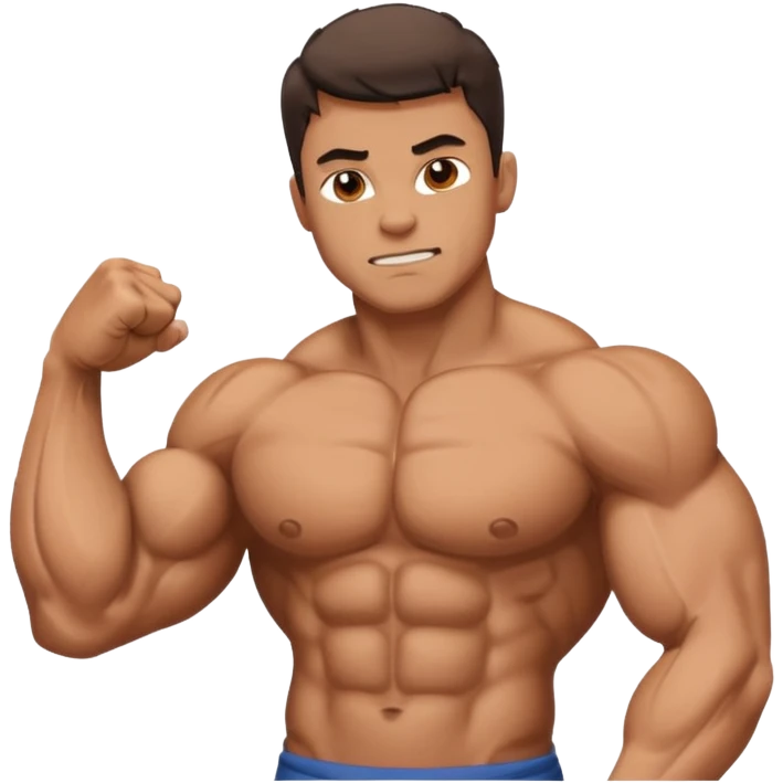 man flexing muscles emoji