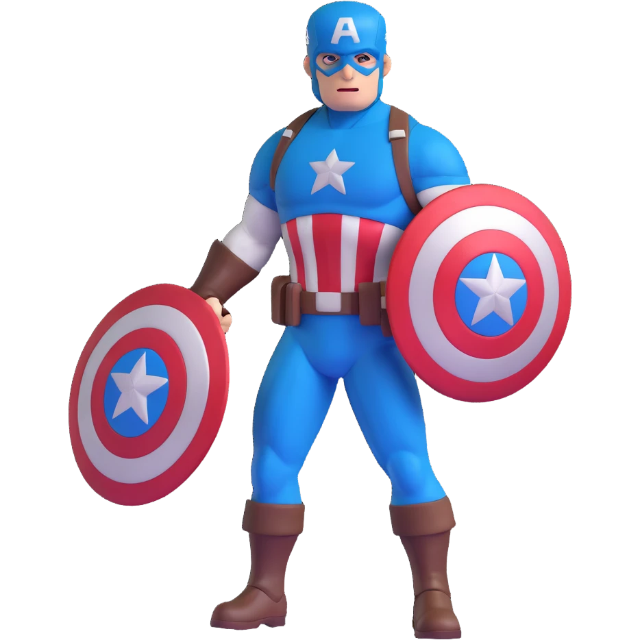 Captain America superhero with shield emoji