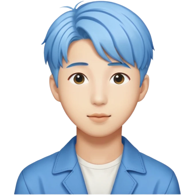 Bts’s Namjoon blue hair  emoji
