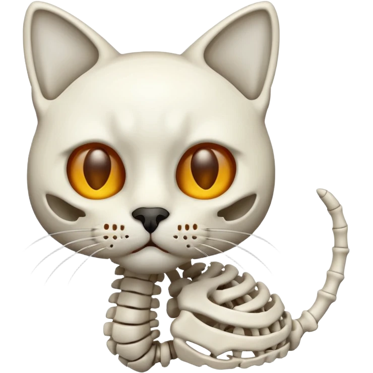 Cat skeleton emoji