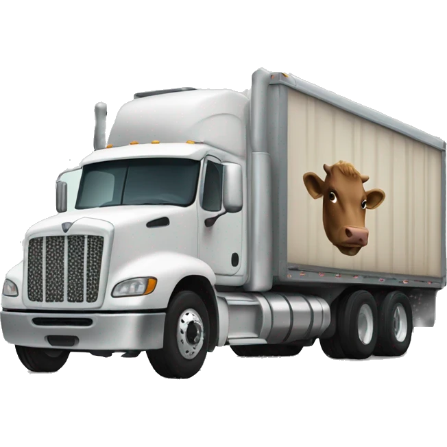 Cattle semi truck  emoji