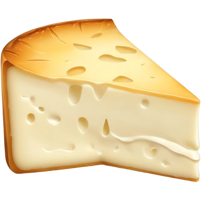 cinematic-realistic-brie-cheese-emoji,-featuring-a-creamy gooey center,-soft-ripened-cheese-with-a-delicate-rind-rendered-with-lifelike-detail-and-inviting,-natural-lighting. emoji