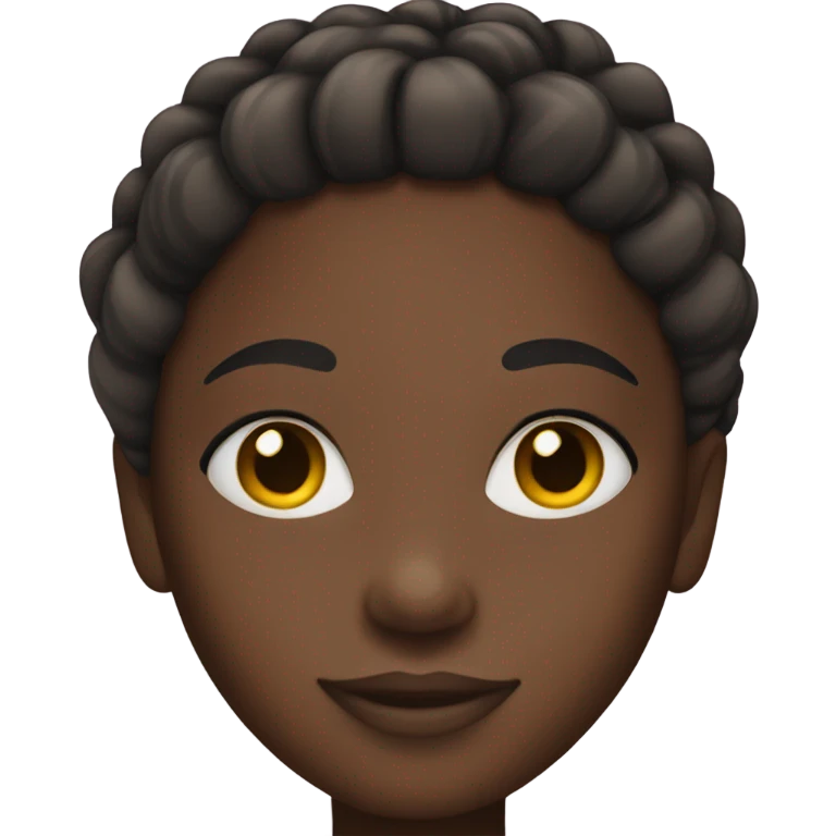 dark skin girl with braids emoji