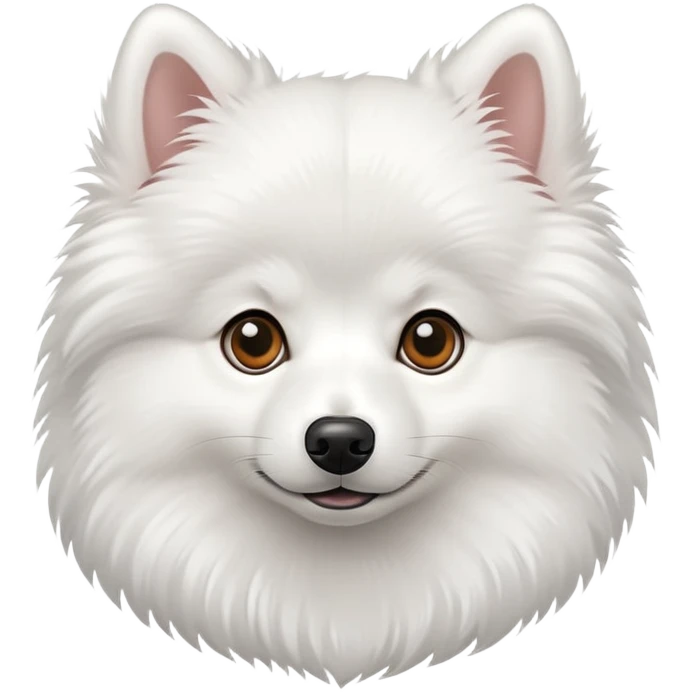 Маленький белый шпиц emoji