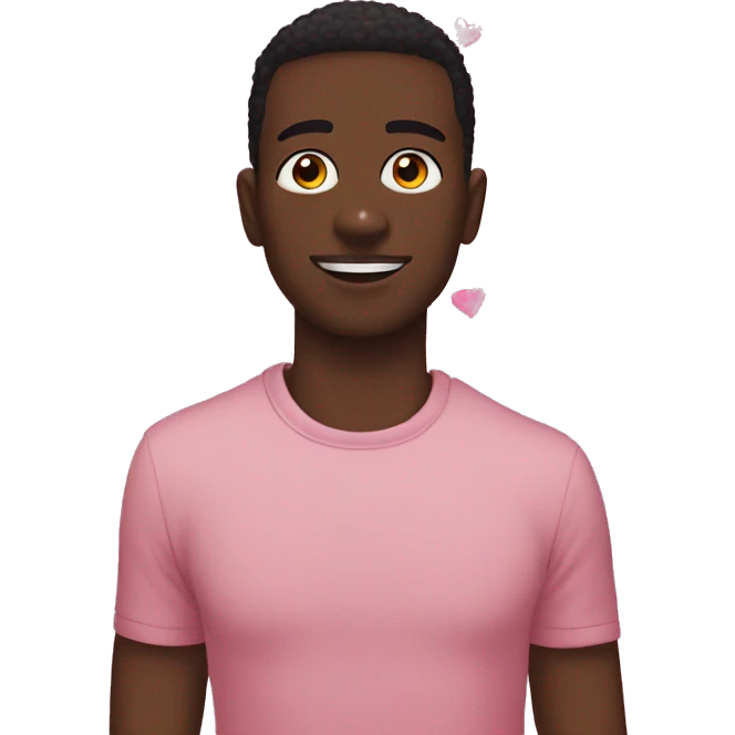 black gay with hearts eyes emoji