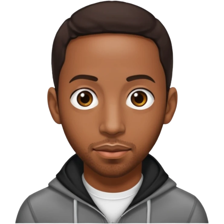 Ludacris with dark brown hair emoji