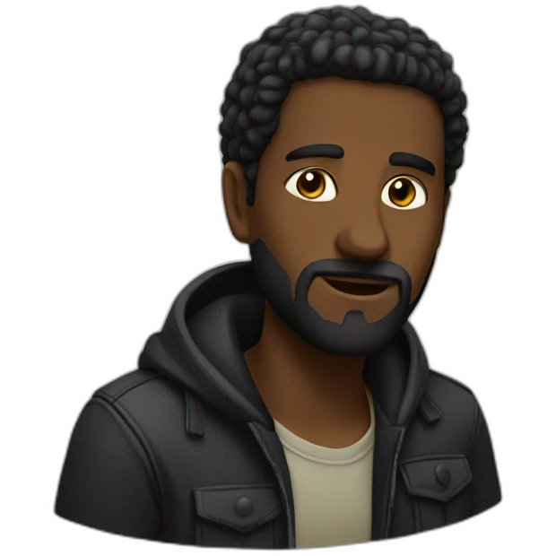 Homme noir raste emoji