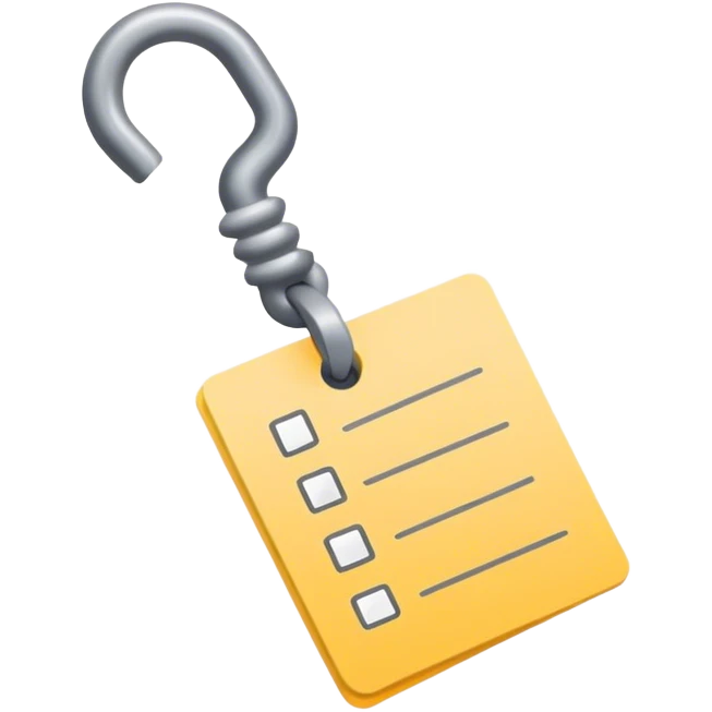 One to do List hook in yellow and grey  emoji