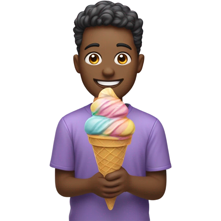Eating icecream  emoji