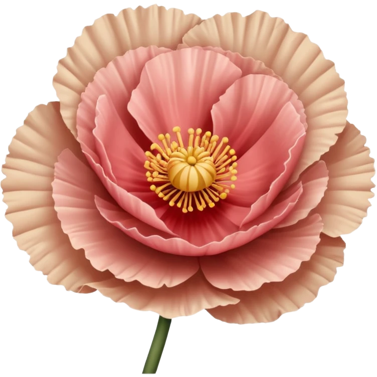 Carnation poppy beige light rose emoji