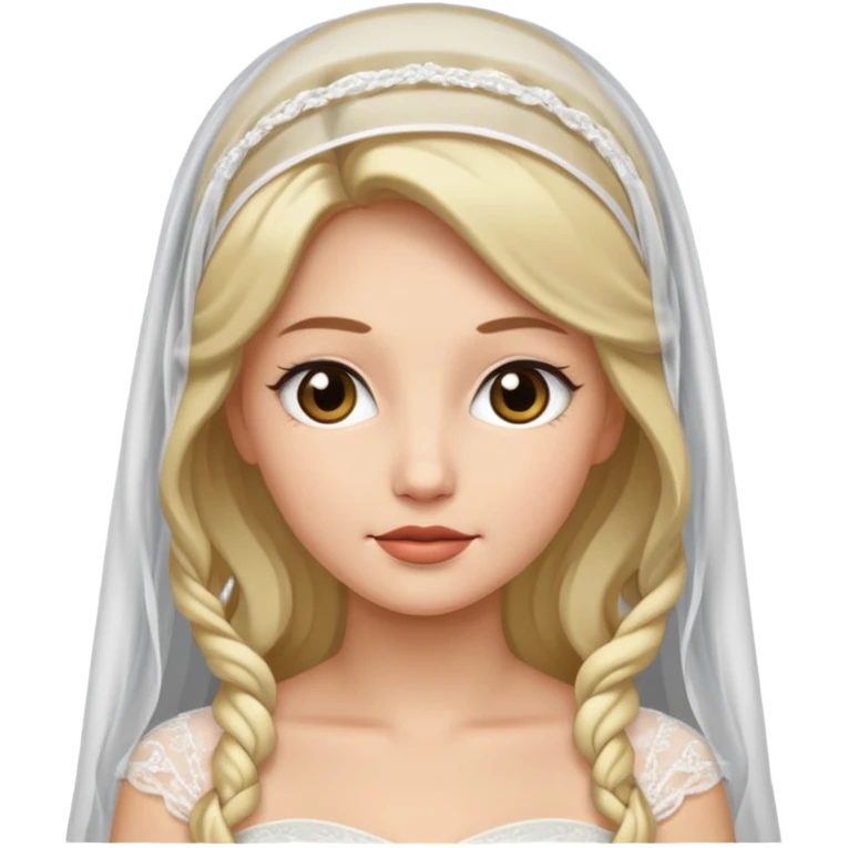 bride veil and hair emoji