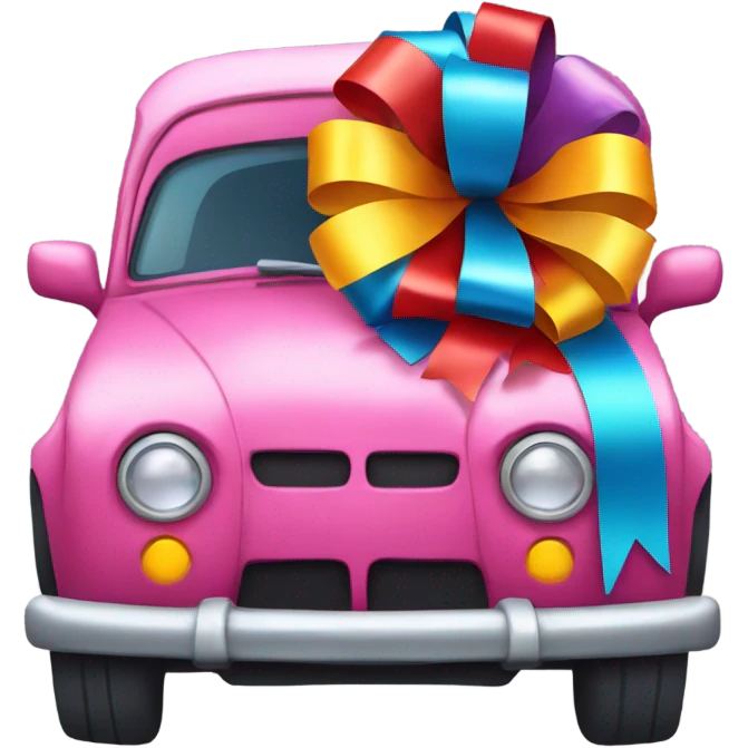 Car with ribbon emoji