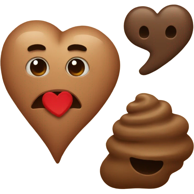 a heart and poop emoji emoji