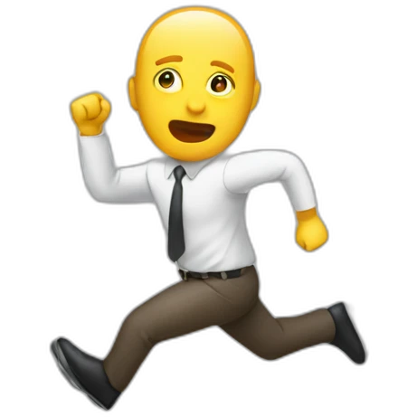 running away from a meeting emoji