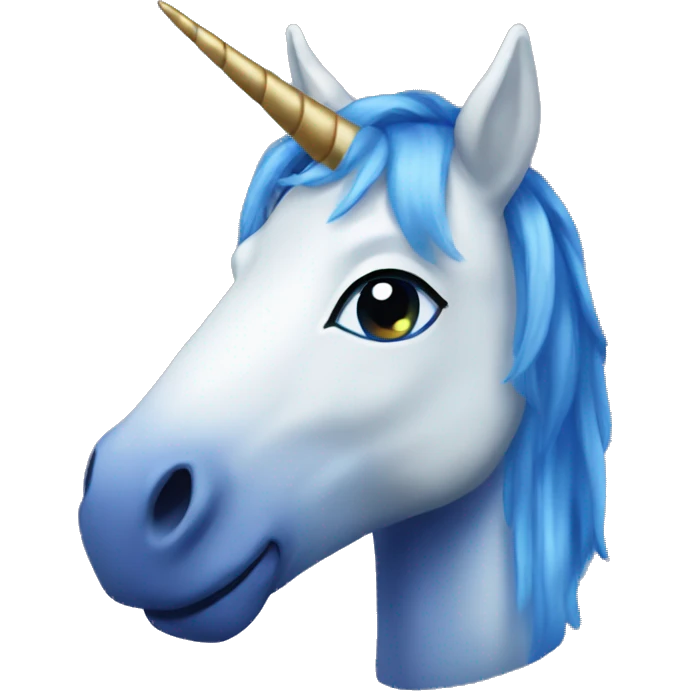 Indigo blue unicorn emoji