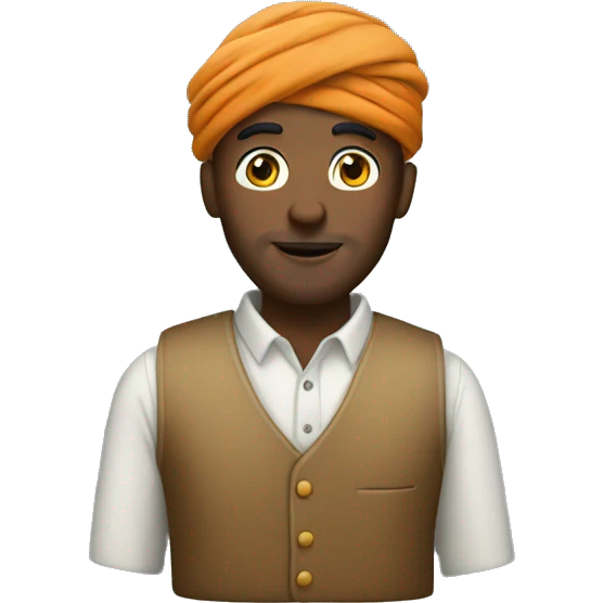 Guy with a turban and a a vest on emoji