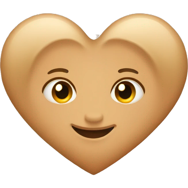 Tan heart emoji emoji