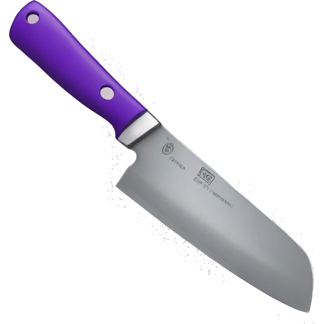 kitchen knife with purple handle emoji